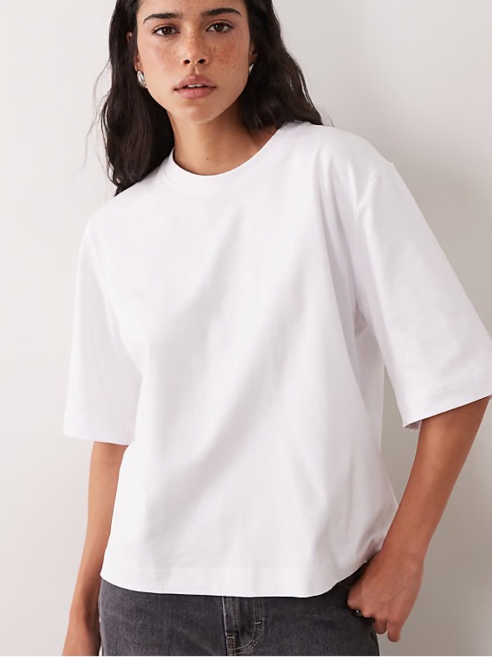 ARKET white boxy t shirt 100% cotton NWT